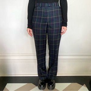 Vintage Hauber 100% wool plaid trousers. 💙